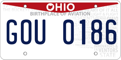 OH license plate GOU0186