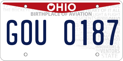 OH license plate GOU0187