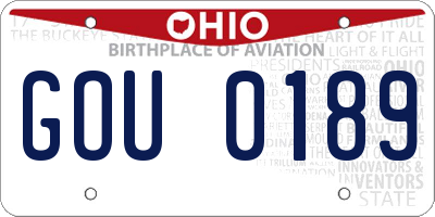 OH license plate GOU0189