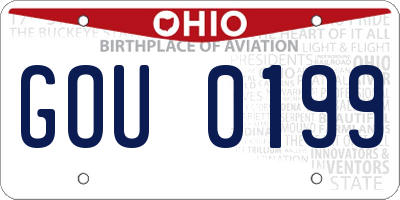 OH license plate GOU0199