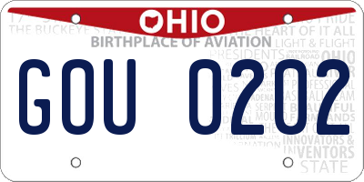 OH license plate GOU0202
