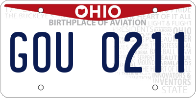 OH license plate GOU0211