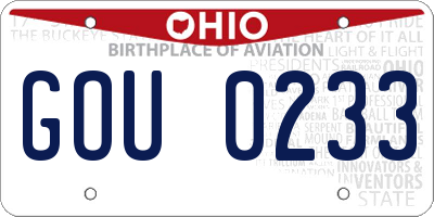 OH license plate GOU0233