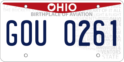 OH license plate GOU0261