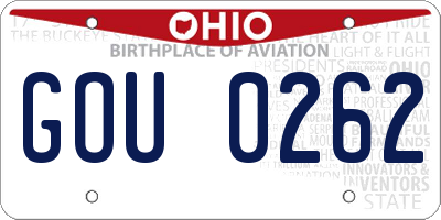 OH license plate GOU0262