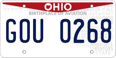 OH license plate GOU0268