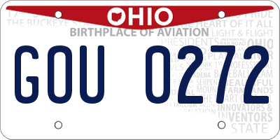 OH license plate GOU0272