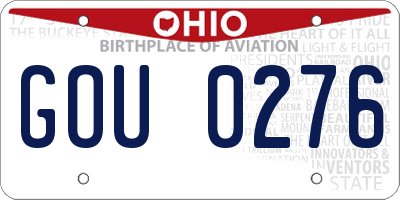 OH license plate GOU0276