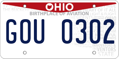 OH license plate GOU0302