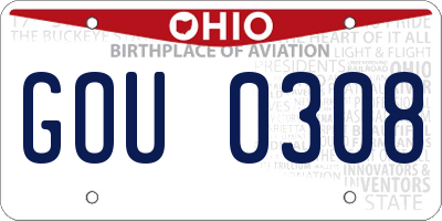 OH license plate GOU0308