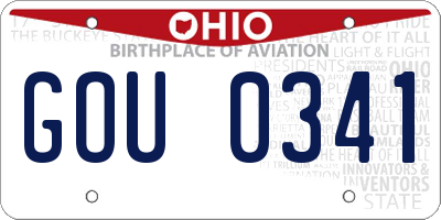 OH license plate GOU0341