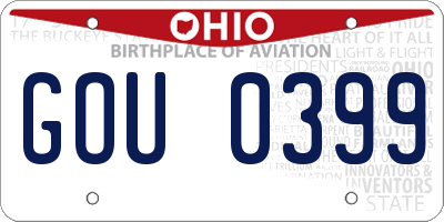 OH license plate GOU0399