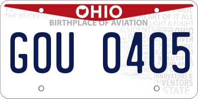OH license plate GOU0405