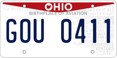 OH license plate GOU0411