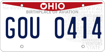 OH license plate GOU0414