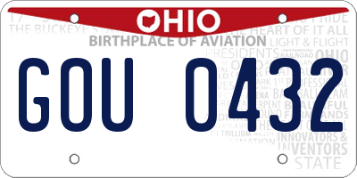 OH license plate GOU0432