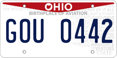 OH license plate GOU0442