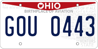 OH license plate GOU0443