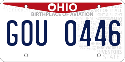 OH license plate GOU0446