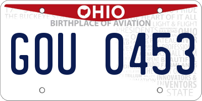 OH license plate GOU0453