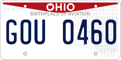 OH license plate GOU0460