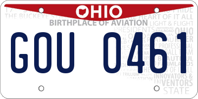 OH license plate GOU0461