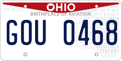 OH license plate GOU0468