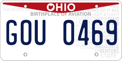 OH license plate GOU0469