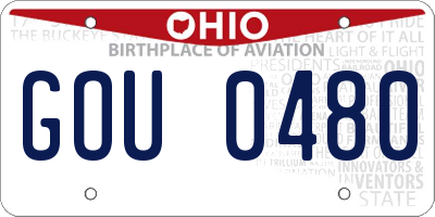 OH license plate GOU0480