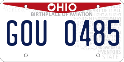 OH license plate GOU0485