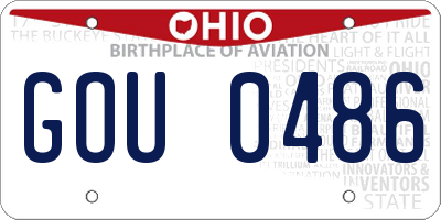 OH license plate GOU0486