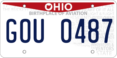 OH license plate GOU0487