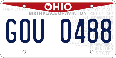 OH license plate GOU0488