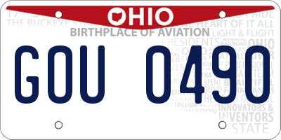 OH license plate GOU0490