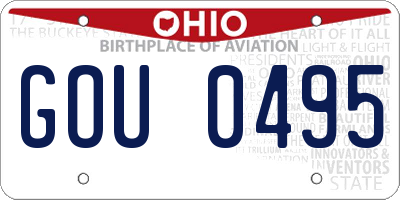 OH license plate GOU0495
