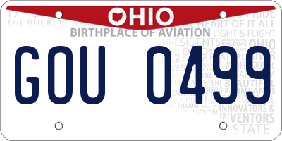 OH license plate GOU0499