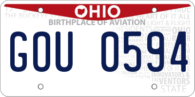 OH license plate GOU0594