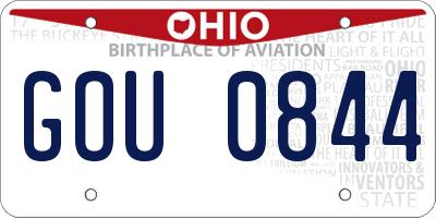 OH license plate GOU0844