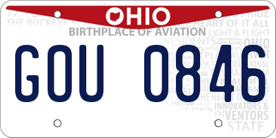 OH license plate GOU0846