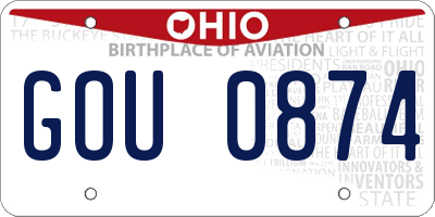 OH license plate GOU0874
