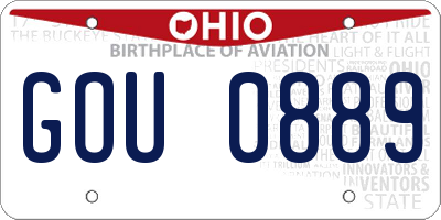 OH license plate GOU0889