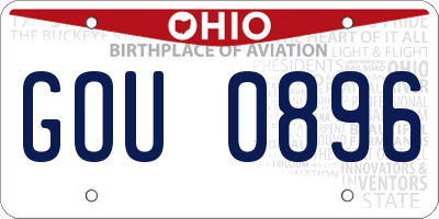 OH license plate GOU0896