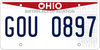 OH license plate GOU0897