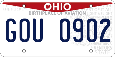OH license plate GOU0902
