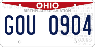 OH license plate GOU0904