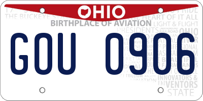 OH license plate GOU0906