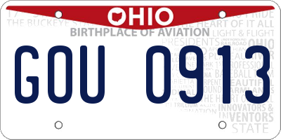 OH license plate GOU0913
