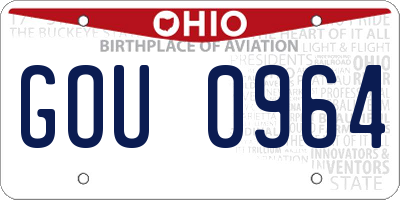 OH license plate GOU0964