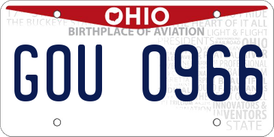 OH license plate GOU0966