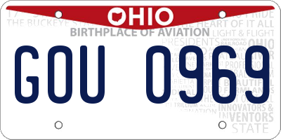 OH license plate GOU0969